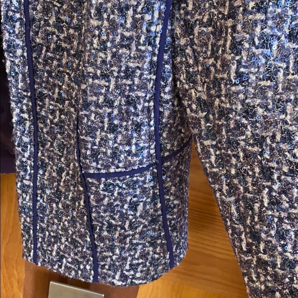 Tory Burch Purple and Pink Sequenced Jacket - Picture 12 of 16